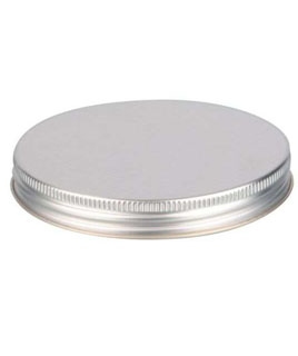 100 MM Silver screw metal cap
